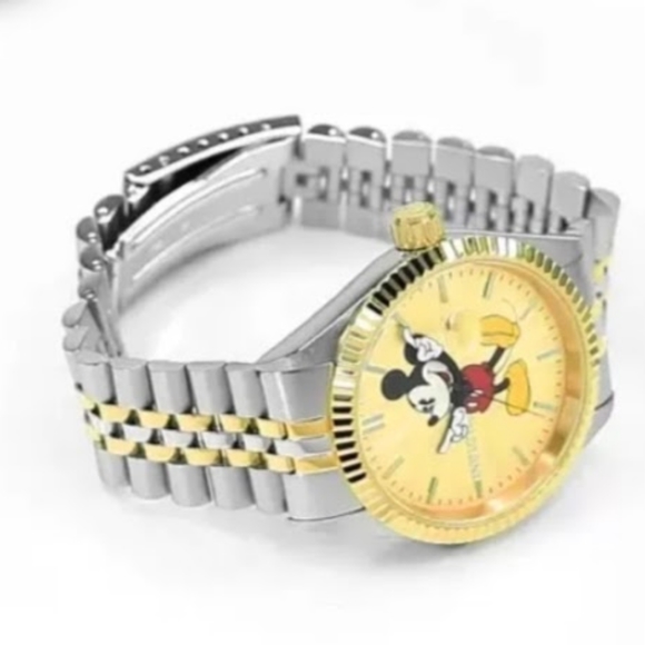 VINTAGE INVICTIA LIMITED EDITION MENS MICKEY MOUSE GOLD WATCH QUARTZ MOVEMENT. - Picture 4 of 16